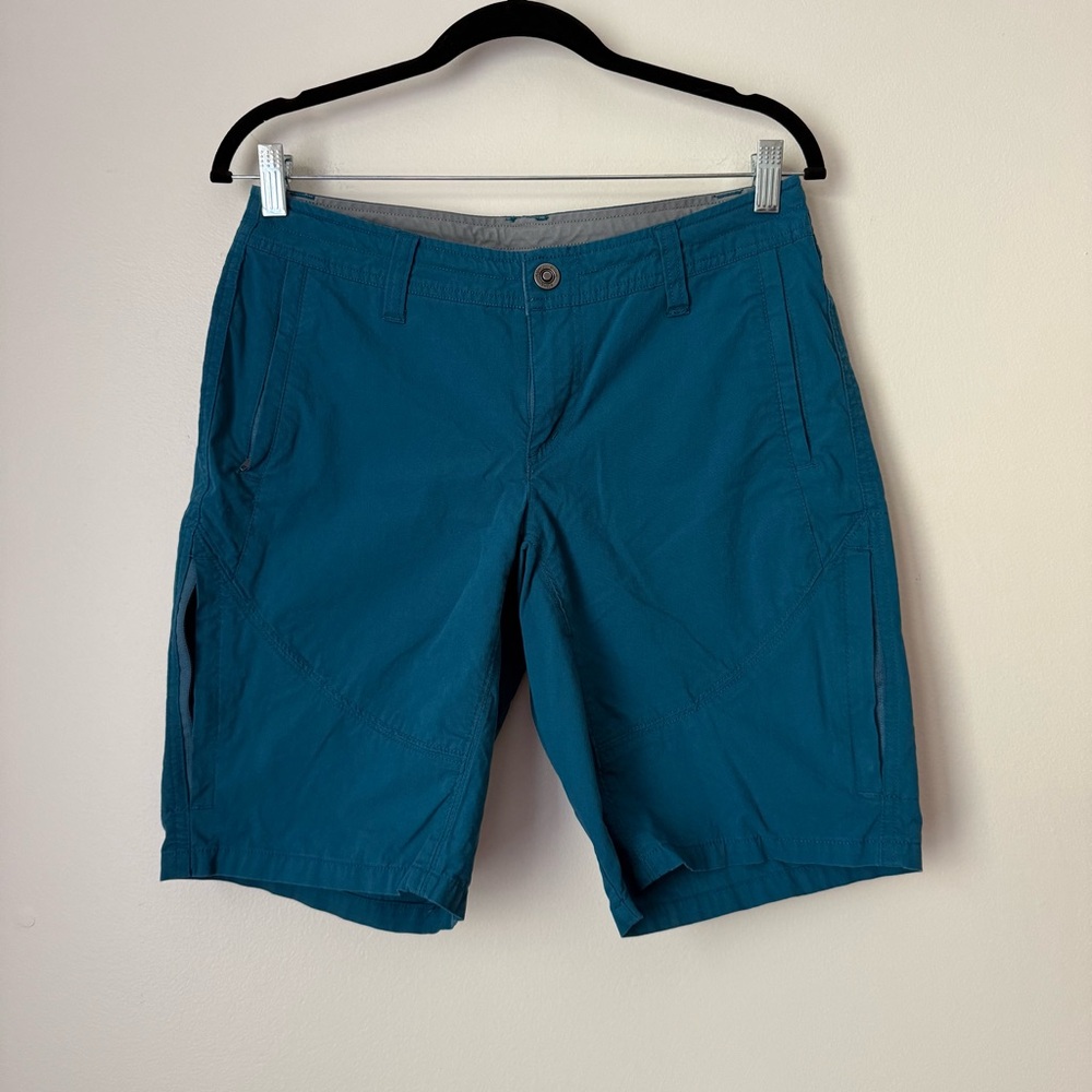 Vintage Kuhl Aqua Teal Blue Low Rise Hiking Shorts, size 6